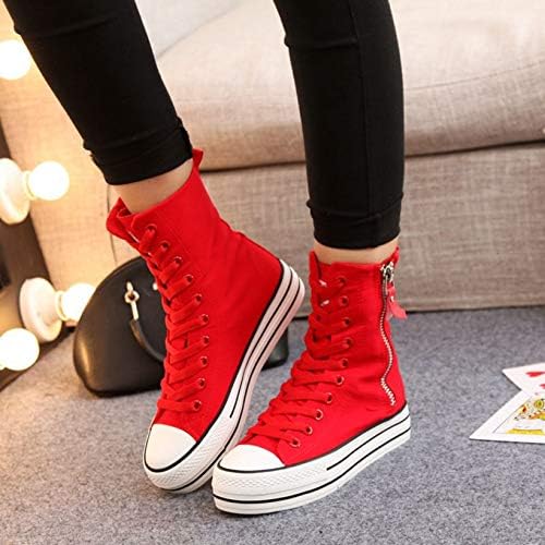 Amazon | 厚底靴 スニーカー レディース レースアップ ブーツ